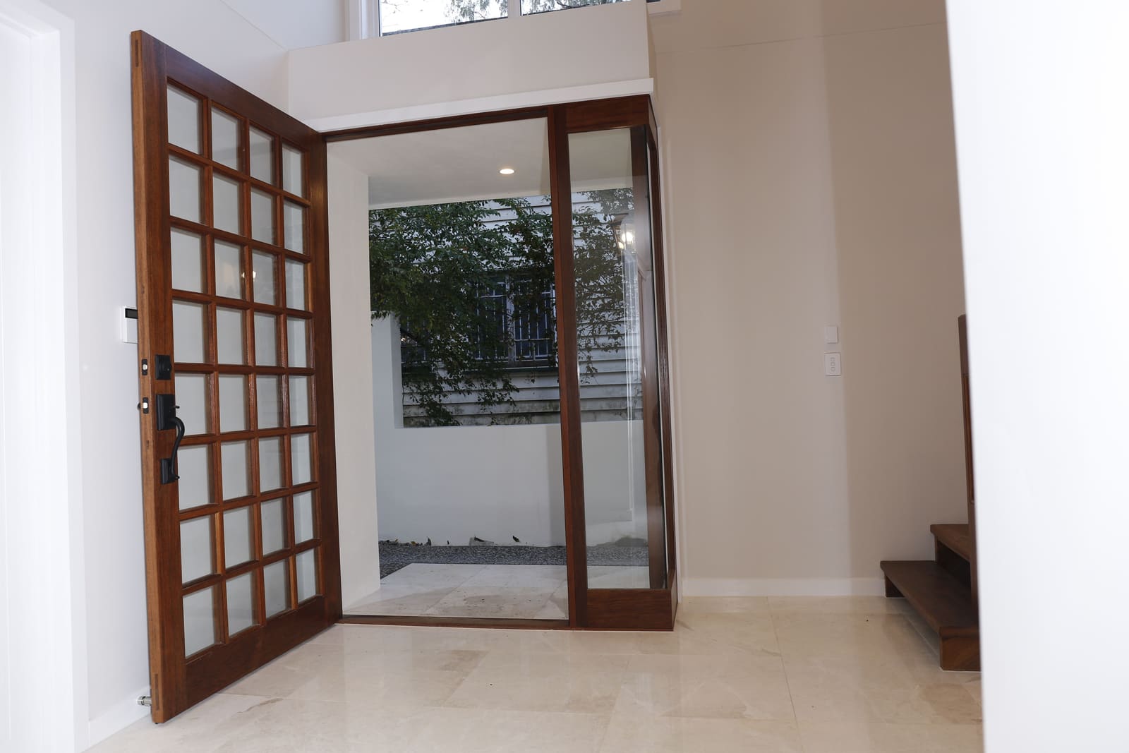 Timber French doors to the garden