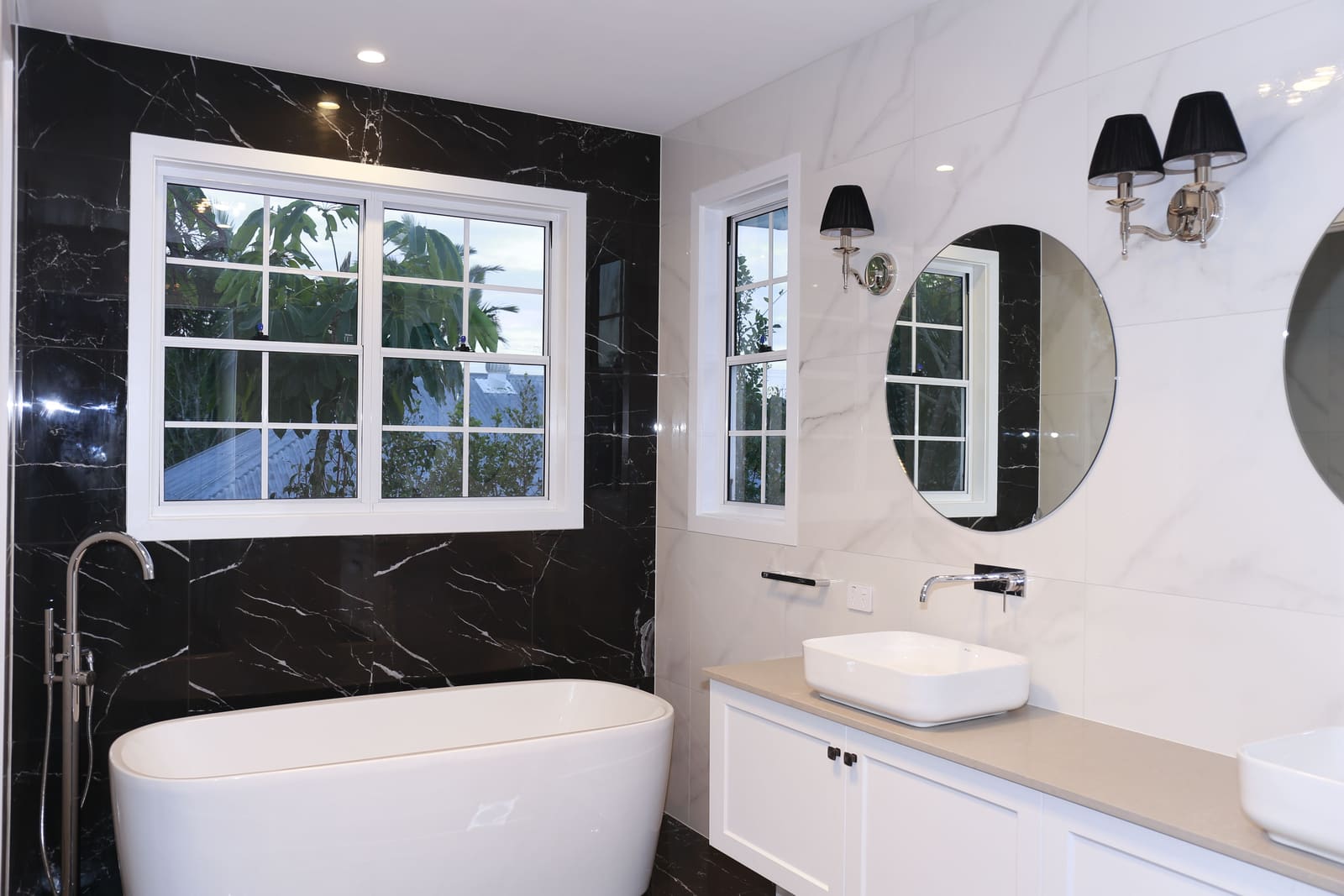 Bathroom with a freestanding bath