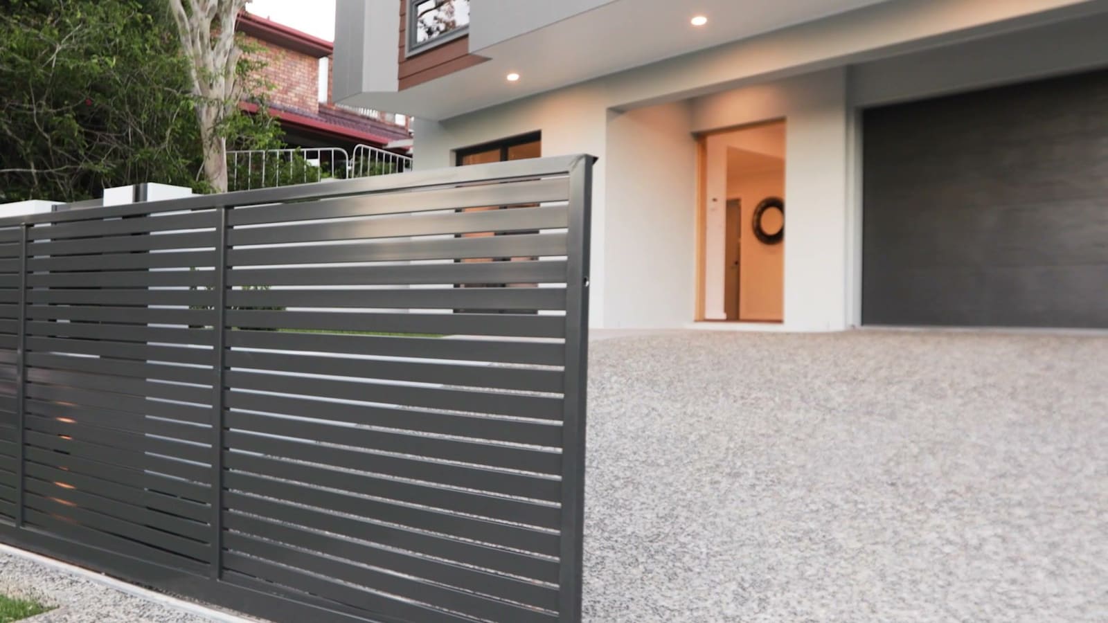 Front gate and driveway
